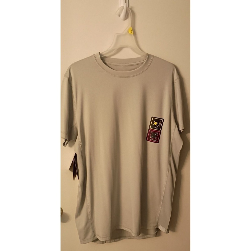 Realtree Adult Light Gray Moisture Wicking Tee Shirt Size Large New See Pictures